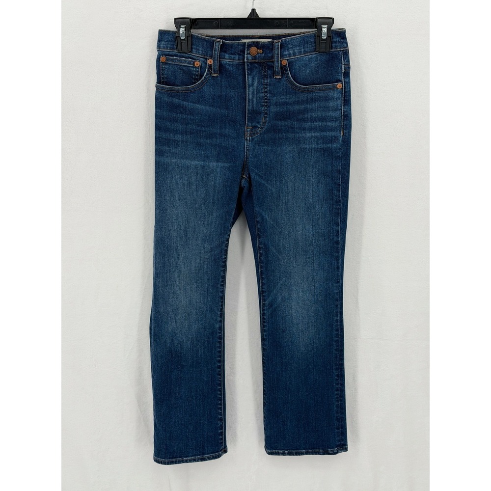 Madewell Jeans Womens 26 Blue Cali Demi Boot Mid Rise Dark Wash Stretch Casual